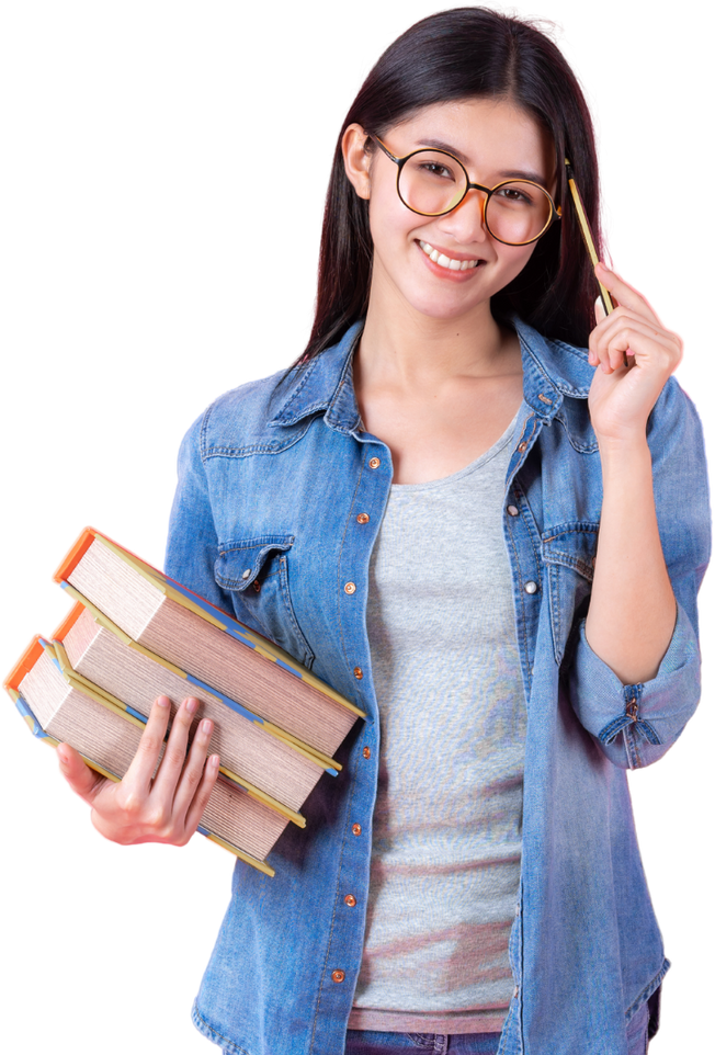 Studious Female College Student